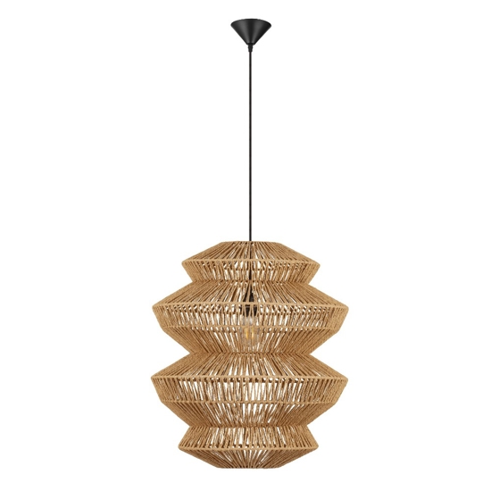 Lampadario di rattan 50 cm intrecciato a sospensione