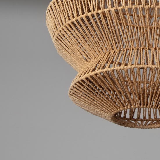 Lampadario di rattan 50 cm intrecciato a sospensione