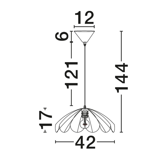 Lampadario di rattan nero per cucina
