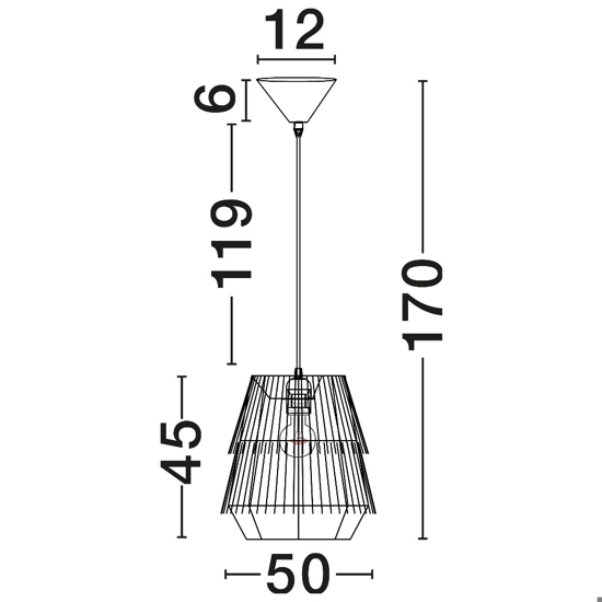Lampadario di rattan e rafia per camera da letto