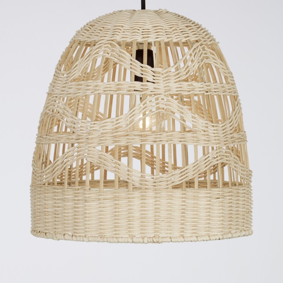 Lampada a sospensione in rattan naturale 30 cm