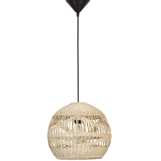 Lampada cupola di rattan naturale a sospensione 30 cm
