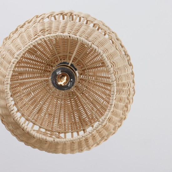 Lampada cupola di rattan naturale a sospensione 30 cm