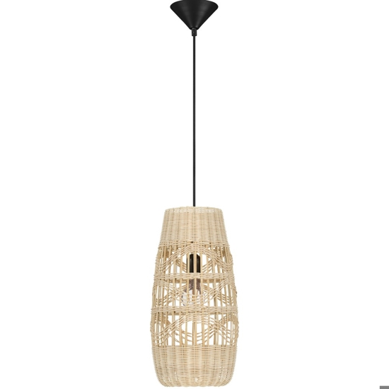 Lampada a sospensione cupola in rattan naturale 22 cm