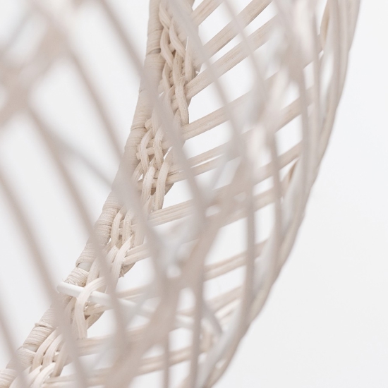 Lampadario di rattan avorio intrecciato 50 cm per camera da letto