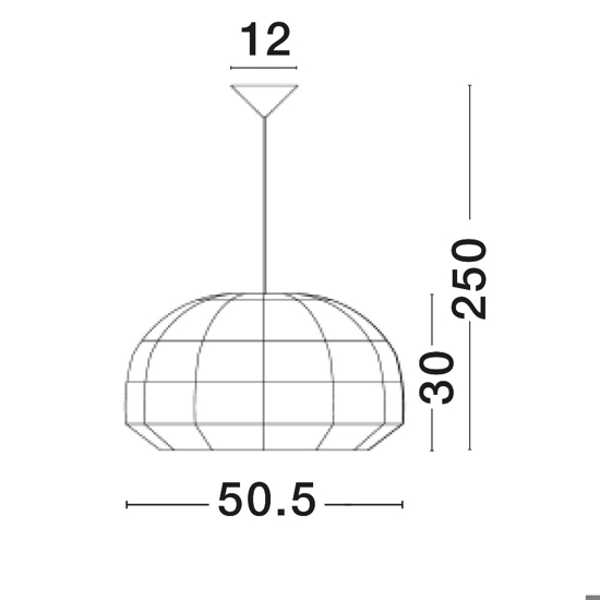 Lampadario di rattan avorio intrecciato 50 cm per camera da letto
