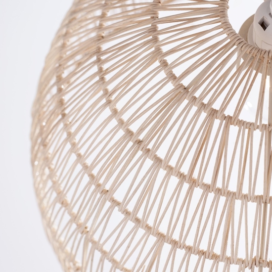 Lampadario cupola di rattan naturale 40 cm per cucina