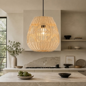 Lampadario di rattan naturale 27 cm a sospensione
