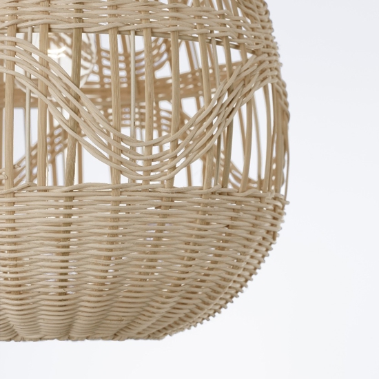 Lampada a sospensione in rattan naturale per cucina