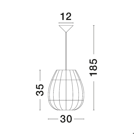 Lampada a sospensione in rattan naturale per cucina