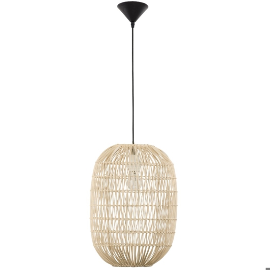 Lampadario in rattan naturale 30 cm per camera da letto etnica