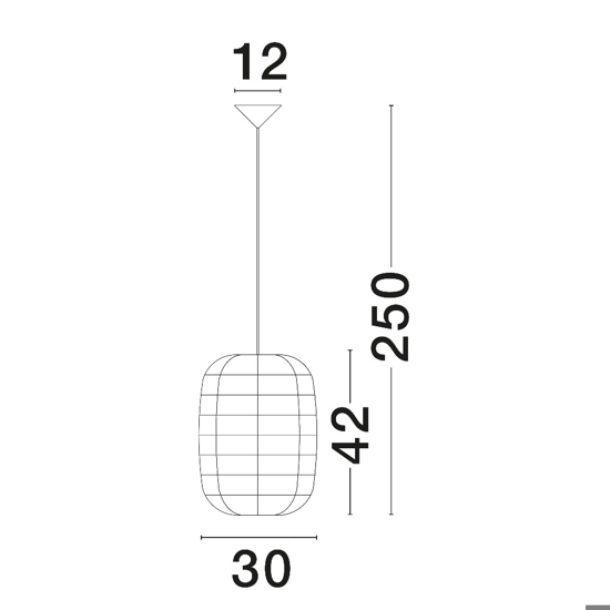 Lampadario in rattan naturale 30 cm per camera da letto etnica