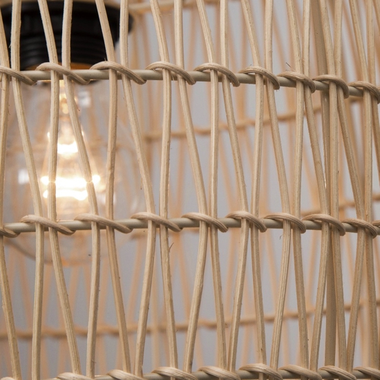 Lampadario pendente in rattan naturale intrecciato 30 cm per cucina