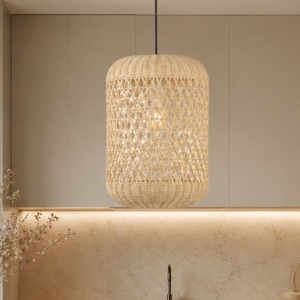 Lampada a sospensione in rattan naturale 24 cm