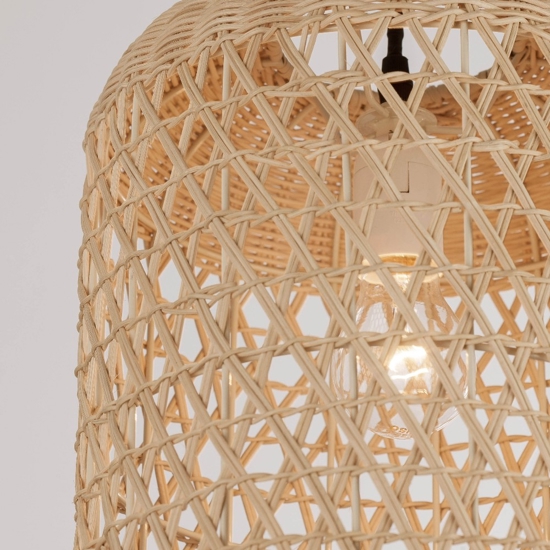 Lampada a sospensione in rattan naturale 24 cm