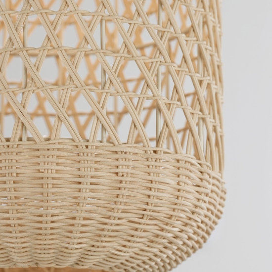 Lampada a sospensione in rattan naturale 24 cm