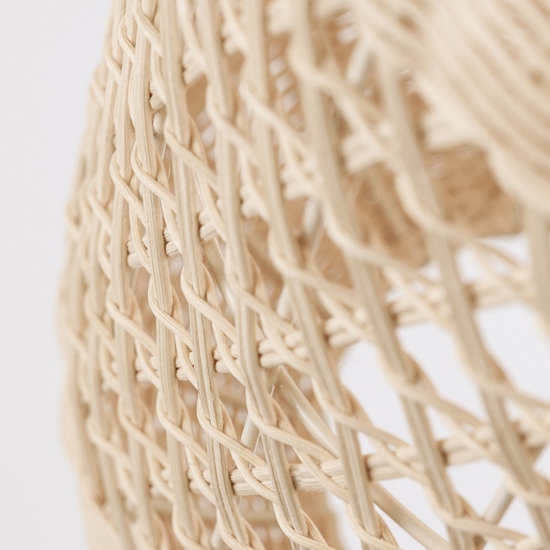 Lampada a sospensione in rattan naturale 24 cm