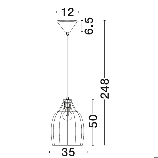 Lampadario a sospensione di rattan marrone intrecciato per sala da pranzo