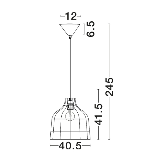 Lampadario cupola di rattan miele a sospensione 40 cm per soggiorno