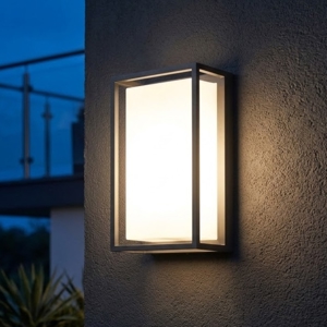 Applique per esterno balcone rettangolare antracite moderna isyluce ip65