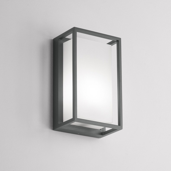 Applique per esterno balcone rettangolare antracite moderna isyluce ip65