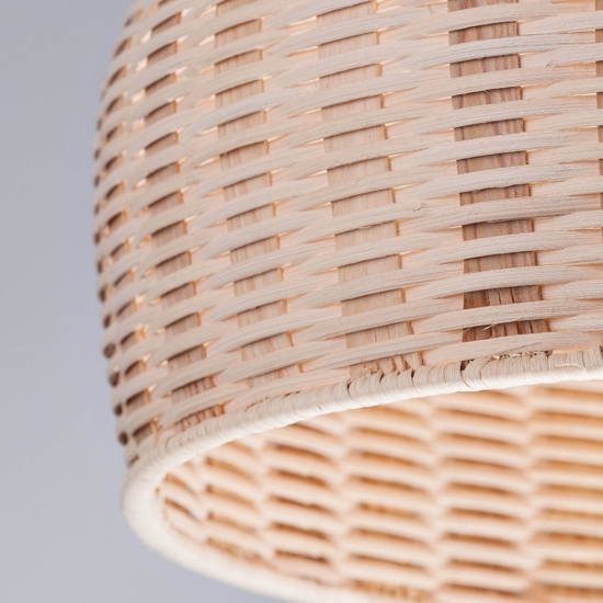 Lampadario cupola di rattan naturale per cucina