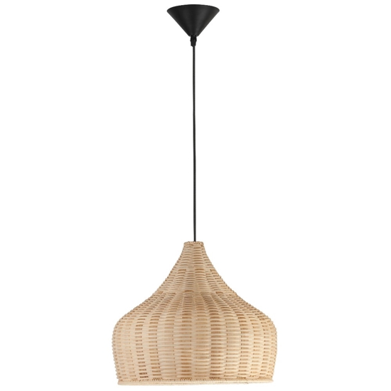 Lampadario cupola di rattan naturale per cucina