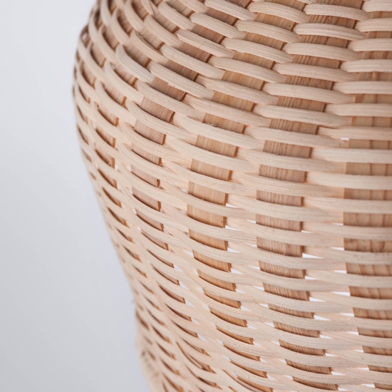 Lampadario cupola di rattan naturale per cucina