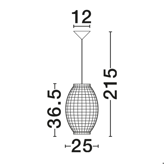 Lampada a sospensione in rattan e giacinto essiccato