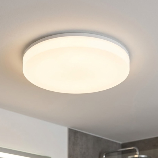 Plafoniera rotonda da bagno bianca moderna led cct 2700k 3200k 4000k ip54