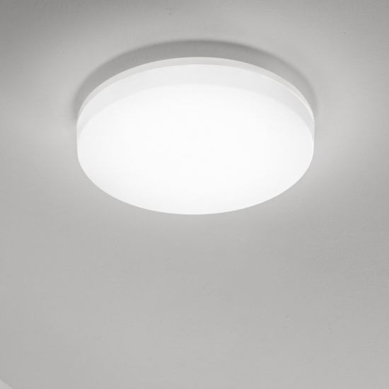 Plafoniera rotonda da bagno bianca moderna led cct 2700k 3200k 4000k ip54