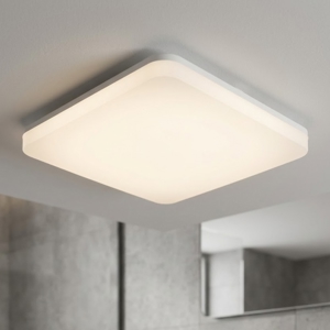 Plafoniera da bagno quadrata bianca moderna led cct isyluce