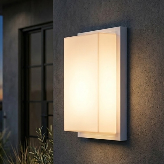 Applique per esterno balcone isyluce bianca moderna
