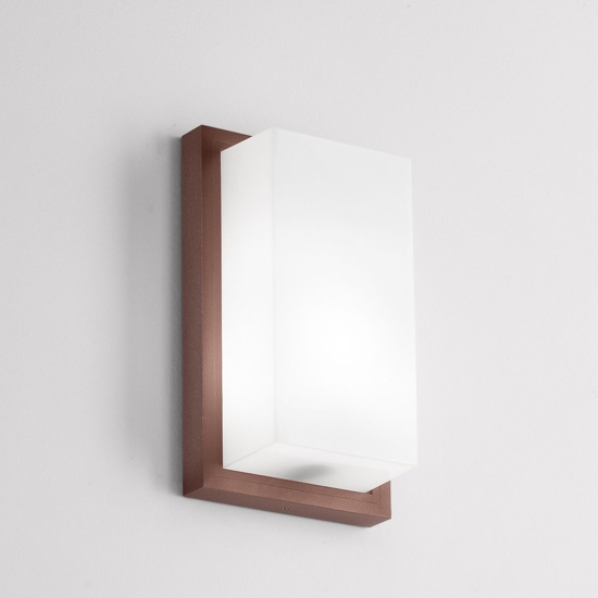 Isyluce applique da esterno corten moderna rettangolare ip65