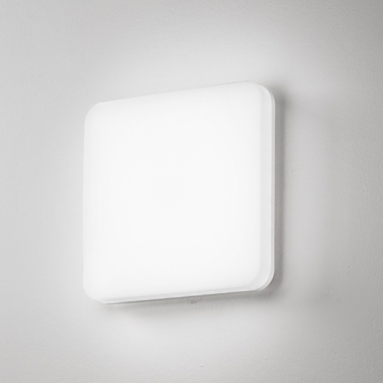 Isyluce plafoniera quadrata per bagno bianca led cct ip54