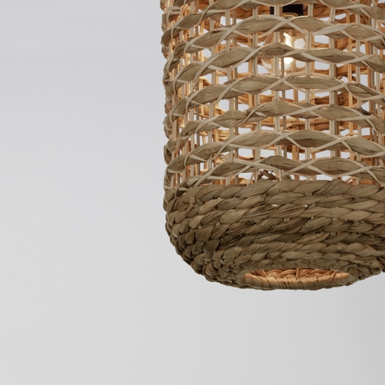 Lampada a sospensione in rattan per soggiorno
