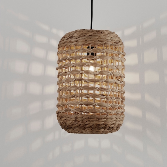 Lampada a sospensione in rattan per soggiorno