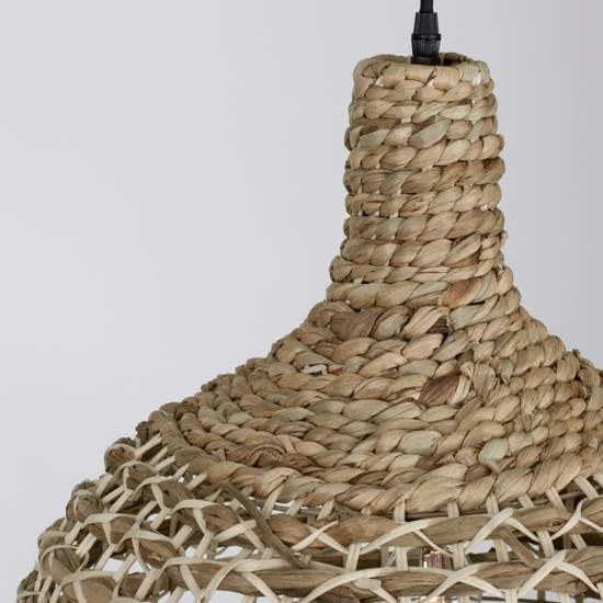 Lampadario di rattan per sala da pranzo