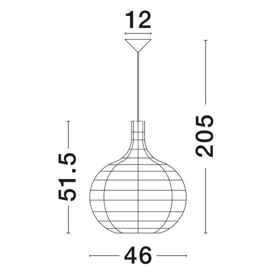 Lampadario di rattan per sala da pranzo