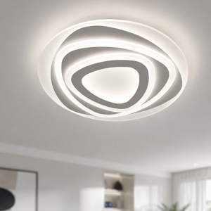 Plafoniera vivida bud design moderna bianca led 46w 3000k 4000k