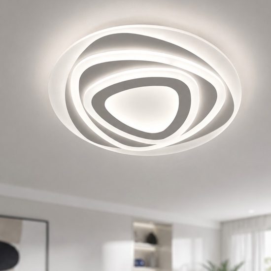Plafoniera vivida bud design moderna bianca led 46w 3000k 4000k