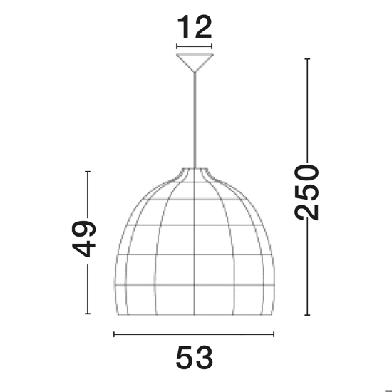 Lampadario cupola di rattan nero per soggiorno sala da pranzo