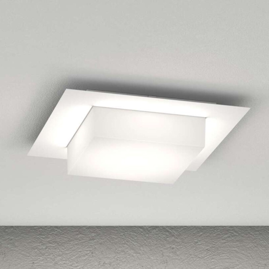 Plafoniera da esterno miami quadrata bianca ip54