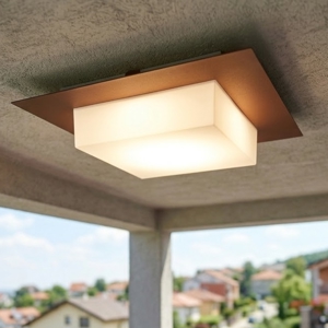Plafoniera corten da esterno quadrata top light miami ip54
