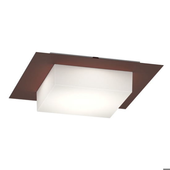 Plafoniera corten da esterno quadrata top light miami ip54