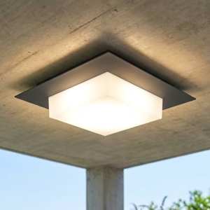 Top light miami plafoniera da esterno quadrata antracite moderna