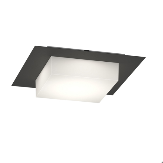 Top light miami nera plafoniera per esterni quadrata moderna