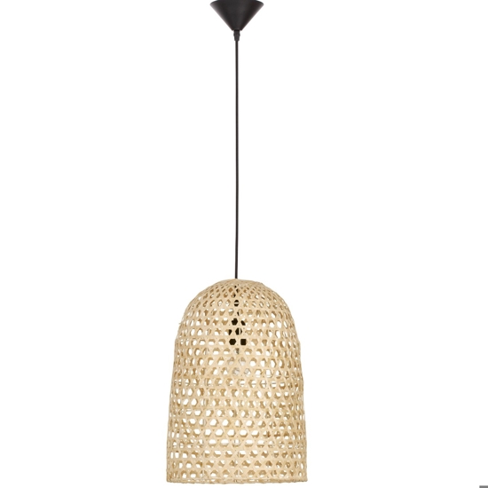 Lampadario cupola in rattan naturale 30 cm