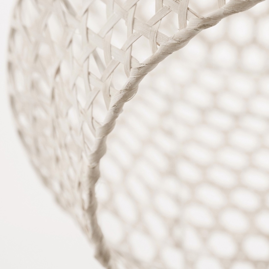 Lampadario di rattan avorio per camera da letto