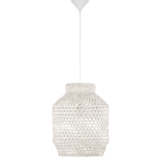 Lampadario di rattan avorio per camera da letto